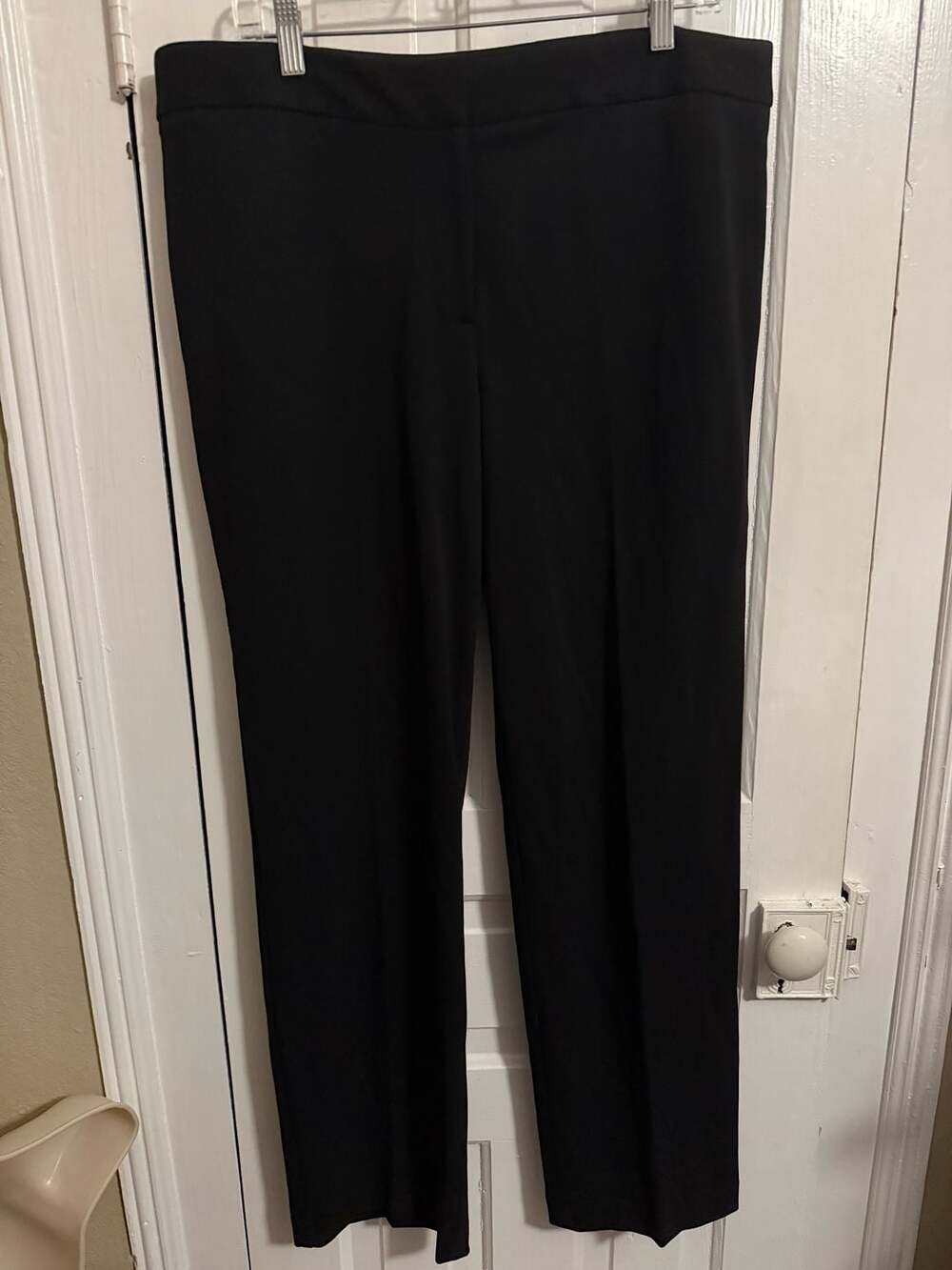 Talbots Women's Black Dress Pants Fabric Knit in Italy Size 14